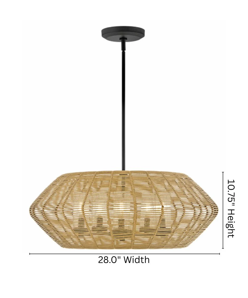 Luca 5-Light Medium Single Tier Chandelier 12v in Black - Image 3