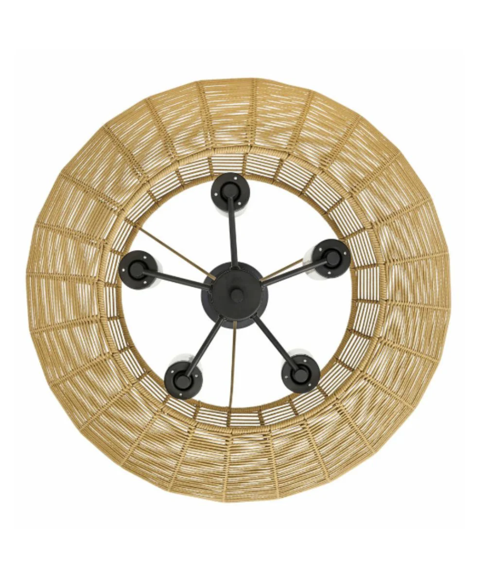 Luca 5-Light Medium Single Tier Chandelier 12v in Black - Image 4