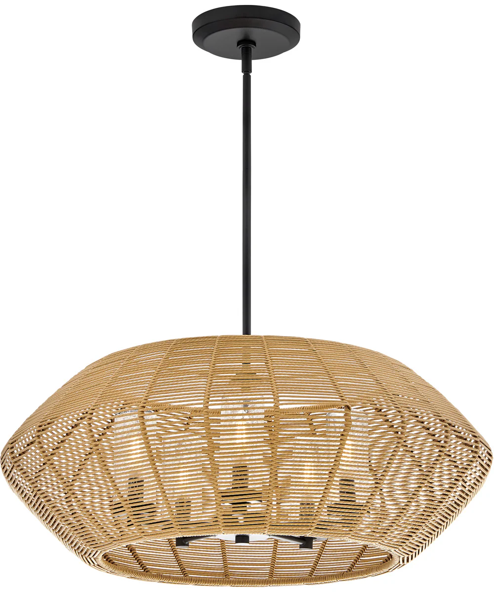 Luca 5-Light Medium Single Tier Chandelier in Black