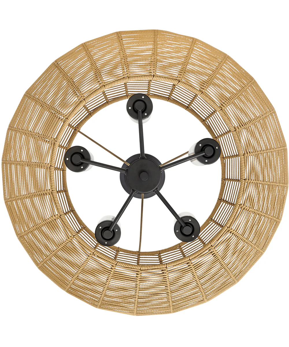Luca 5-Light Medium Single Tier Chandelier in Black - Image 5