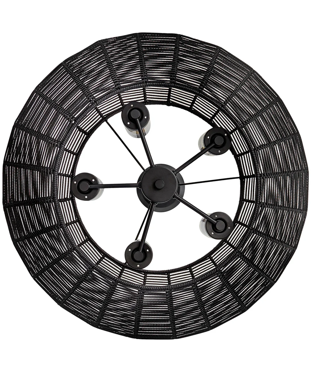 Luca 5-Light Medium Single Tier Chandelier in Black - Image 4