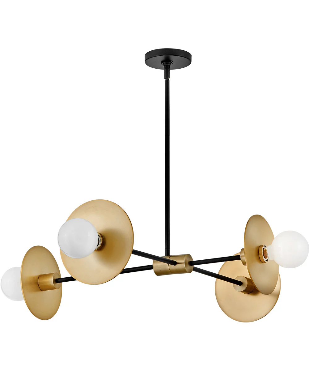 Lulu 4-Light Medium Mobile Single Tier in Lacquered Brass - Image 6