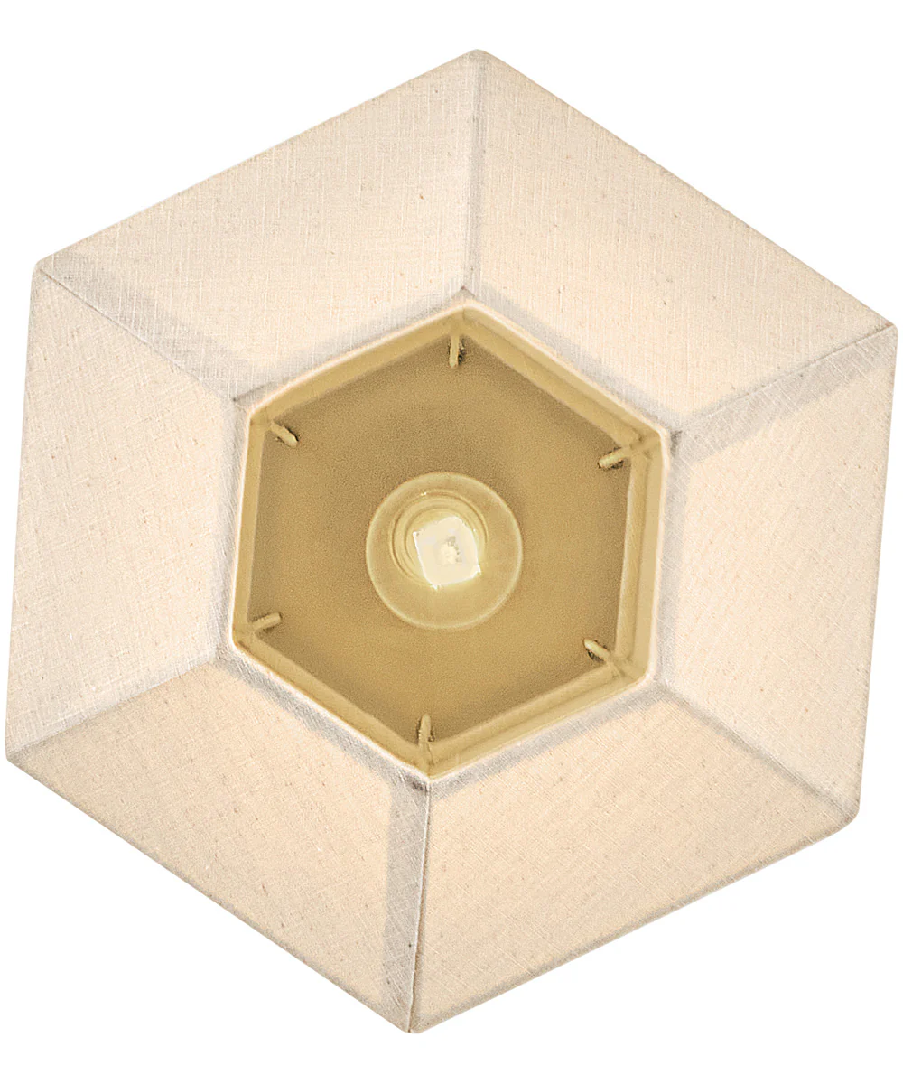 Lyla 1-Light Medium Semi-Flush Mount in Lacquered Brass - Image 7