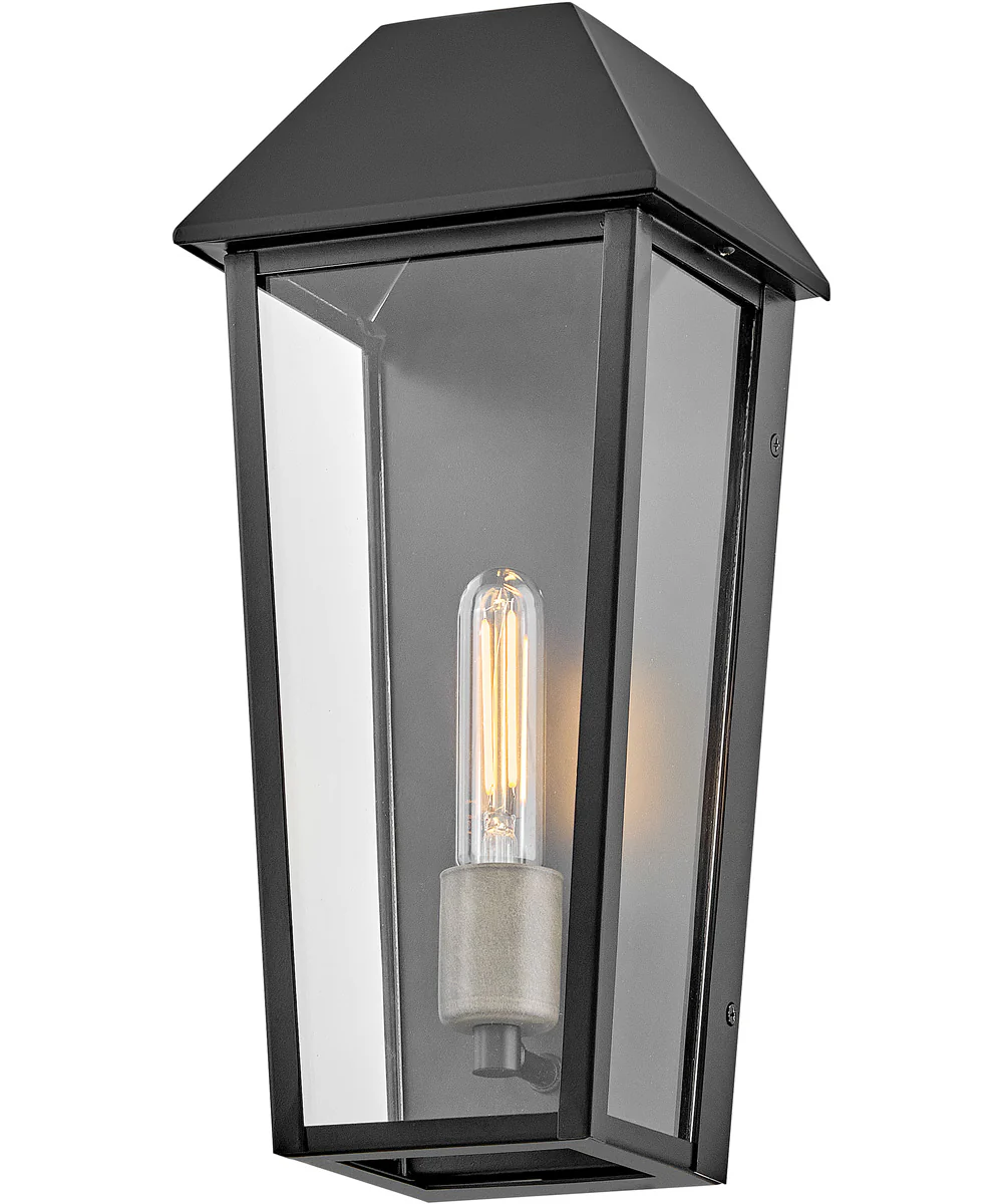 Maclin 1-Light Medium Wall Mount Lantern in Black - Image 4