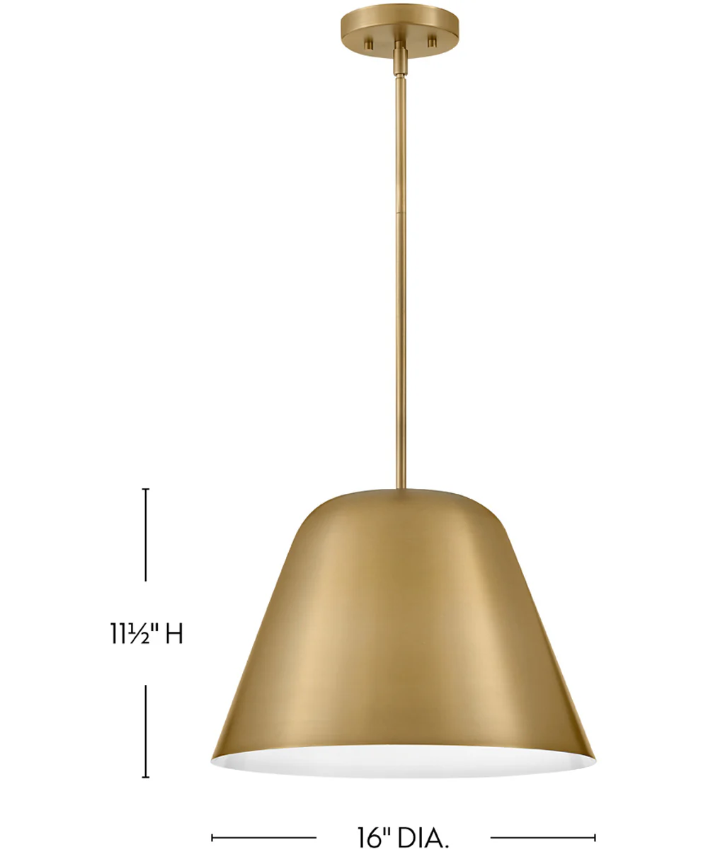 Madi 1-Light Large Pendant in Lacquered Brass - Image 3