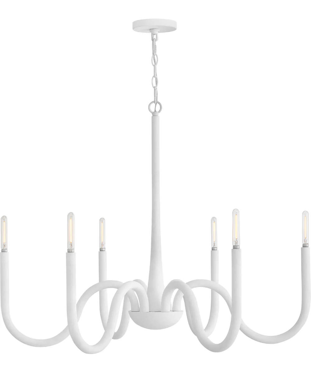 Maris 6-Light Large Chandelier in Textured Plaster