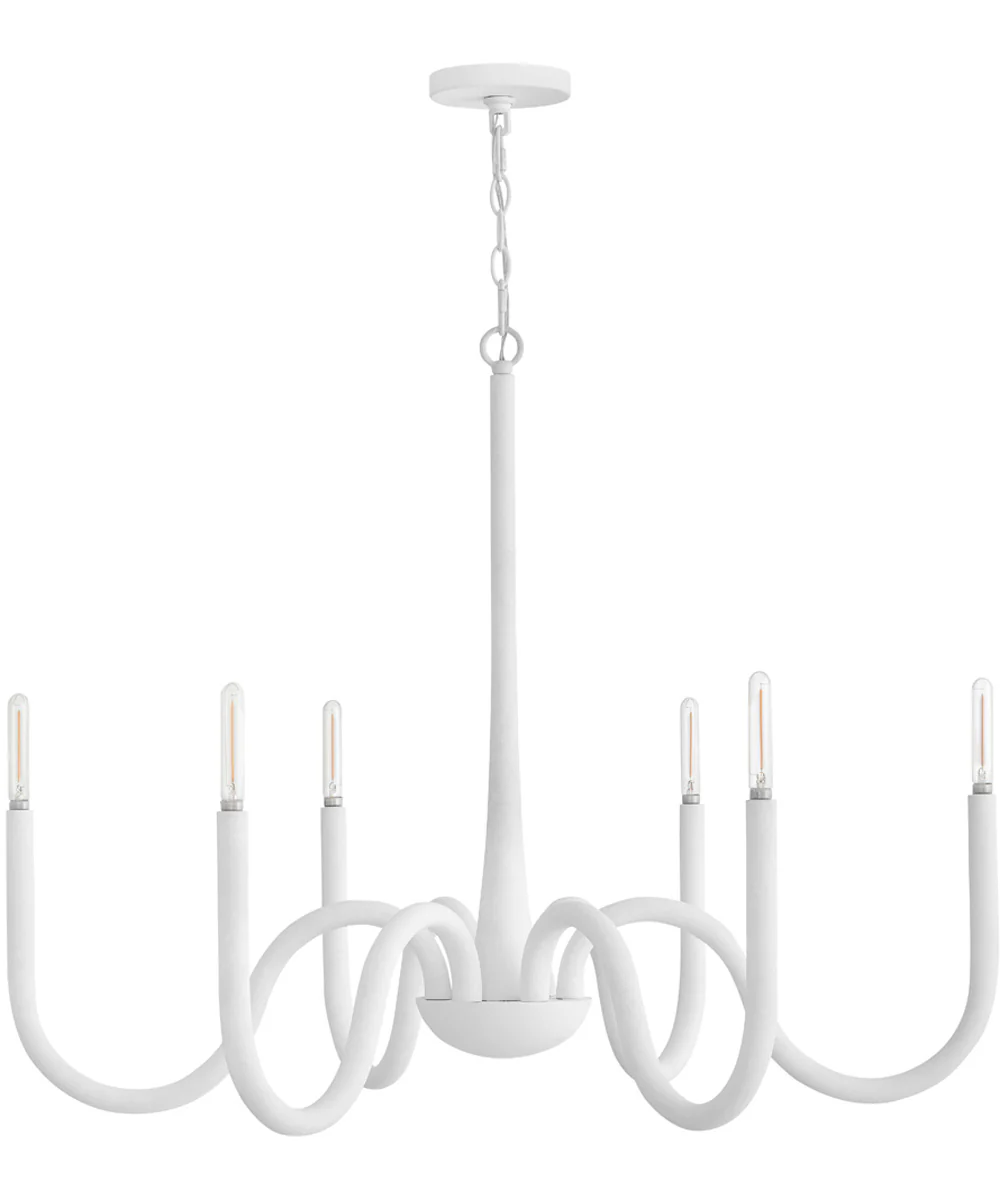Maris 6-Light Large Chandelier in Textured Plaster - Image 2