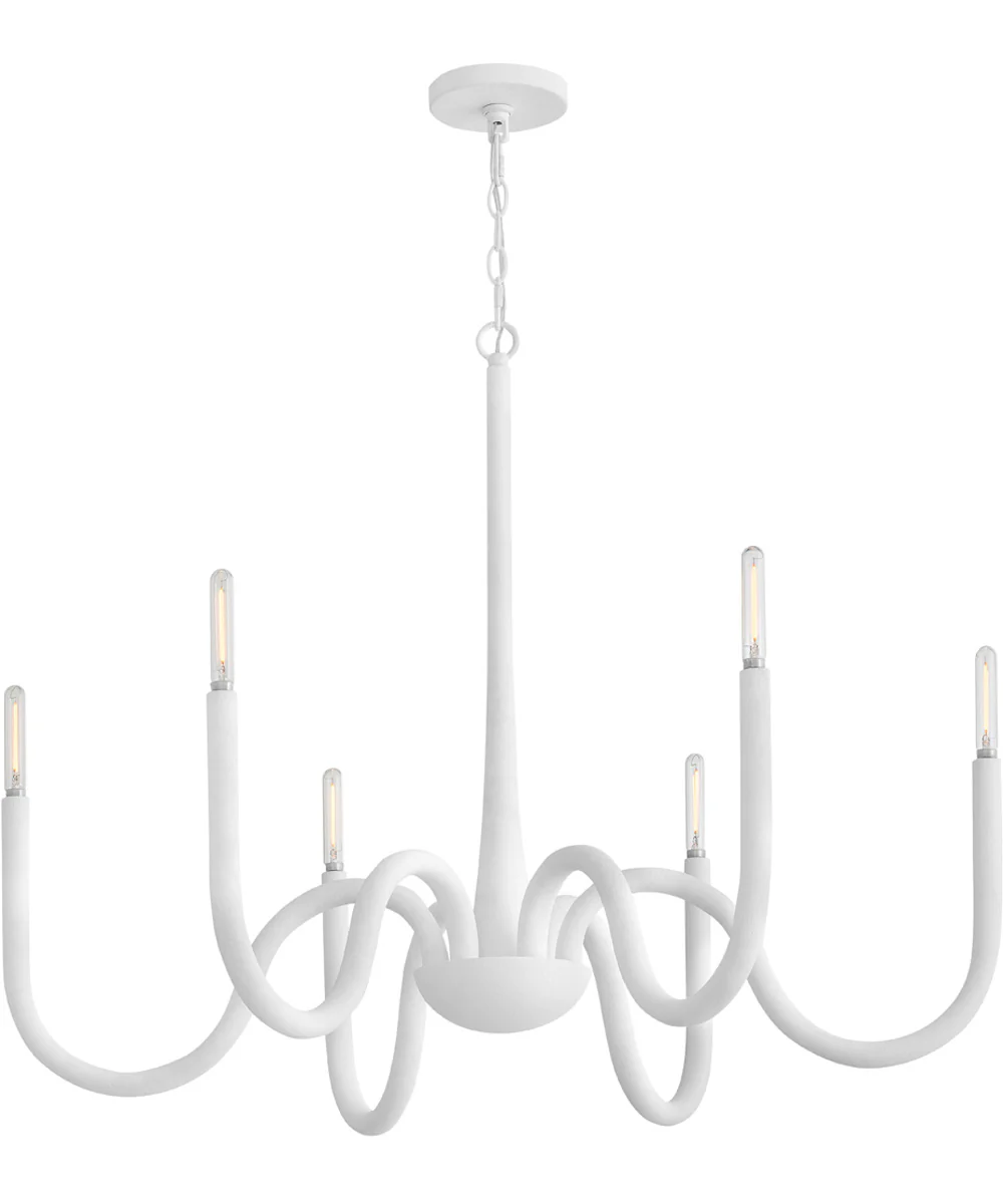 Maris 6-Light Large Chandelier in Textured Plaster - Image 3