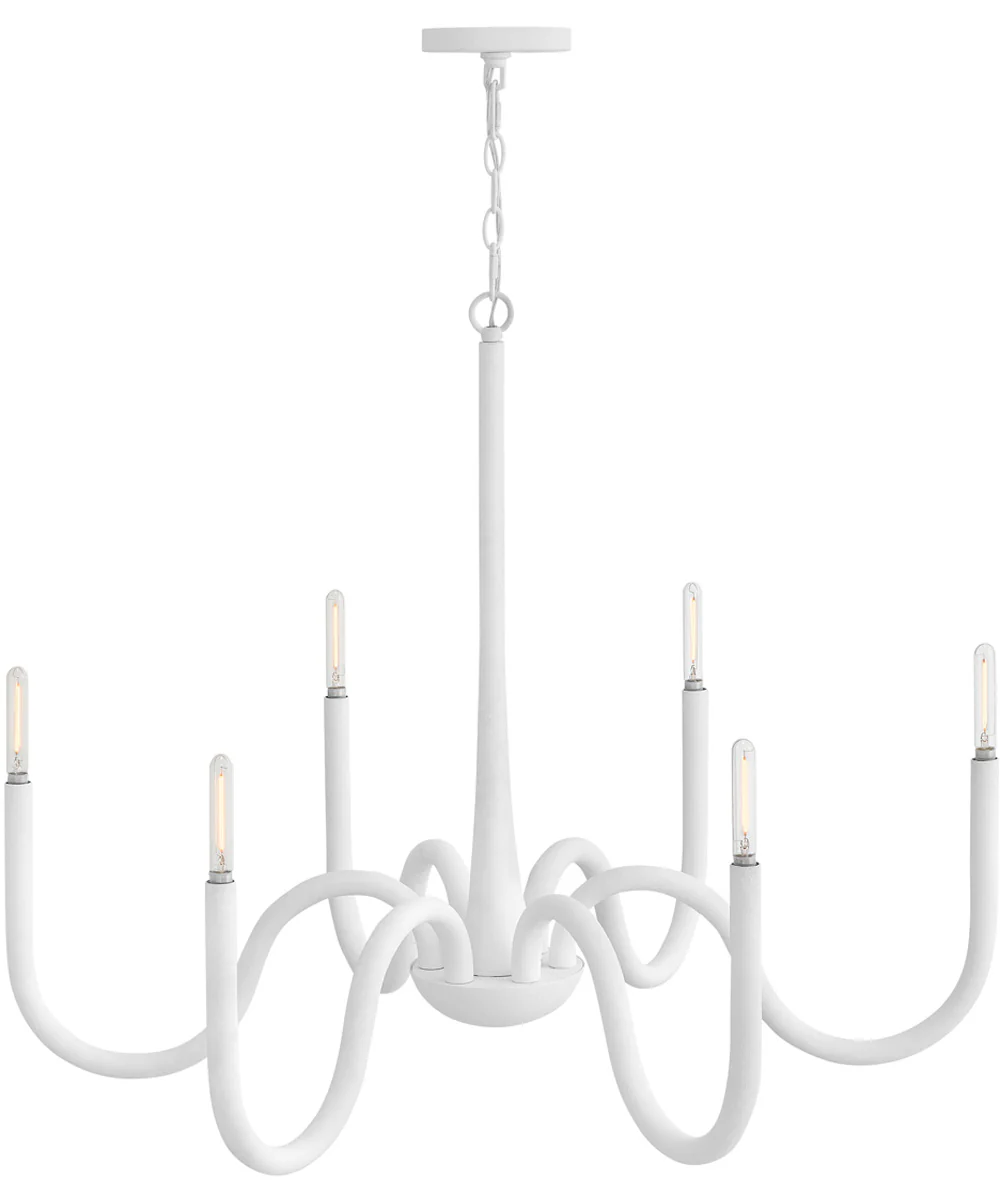 Maris 6-Light Large Chandelier in Textured Plaster - Image 4