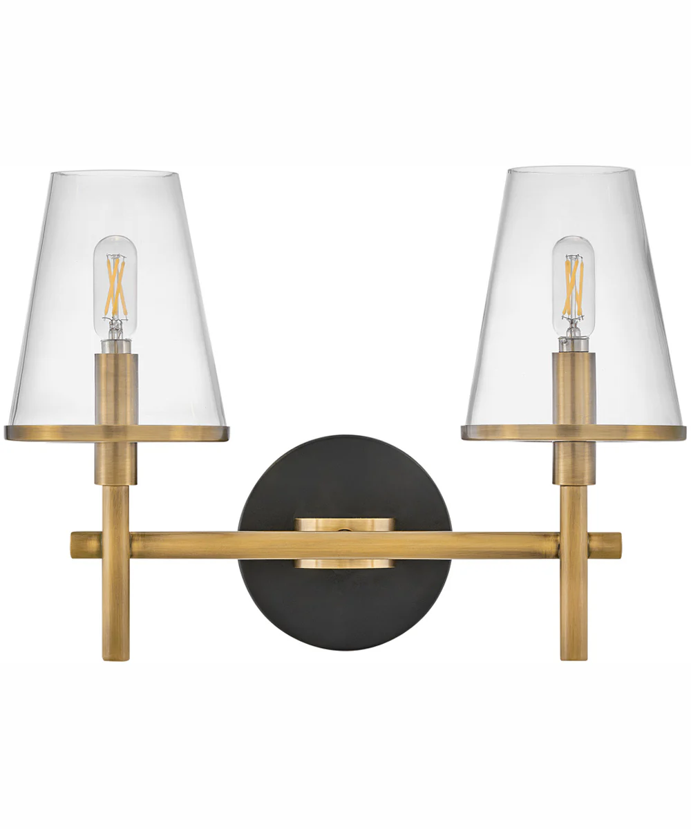 Marten 2-Light Two Light Vanity in Heritage Brass - Image 2