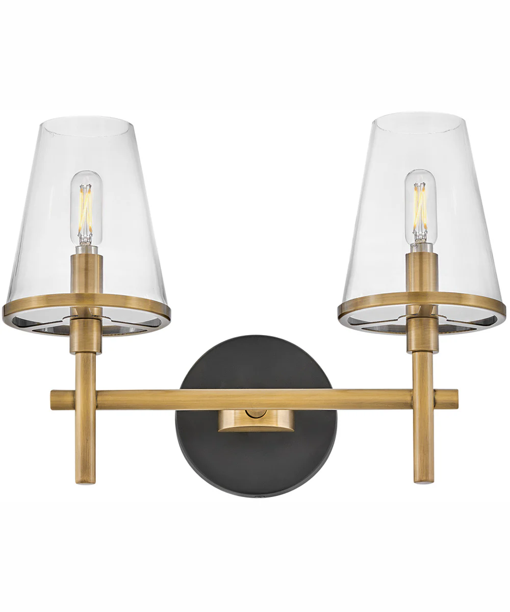 Marten 2-Light Two Light Vanity in Heritage Brass - Image 3