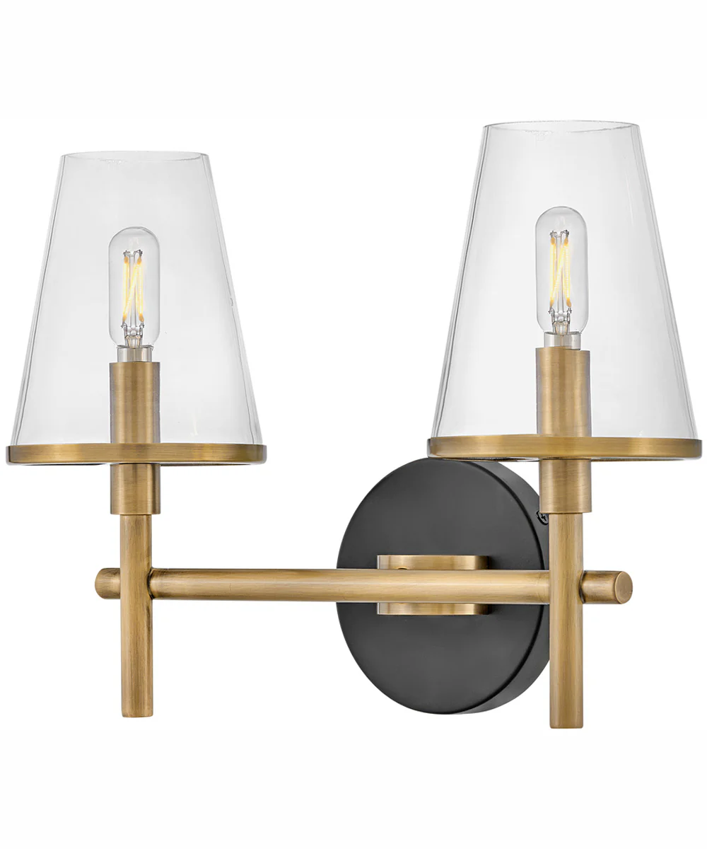 Marten 2-Light Two Light Vanity in Heritage Brass - Image 4