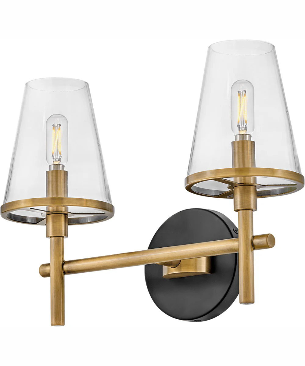 Marten 2-Light Two Light Vanity in Heritage Brass - Image 5