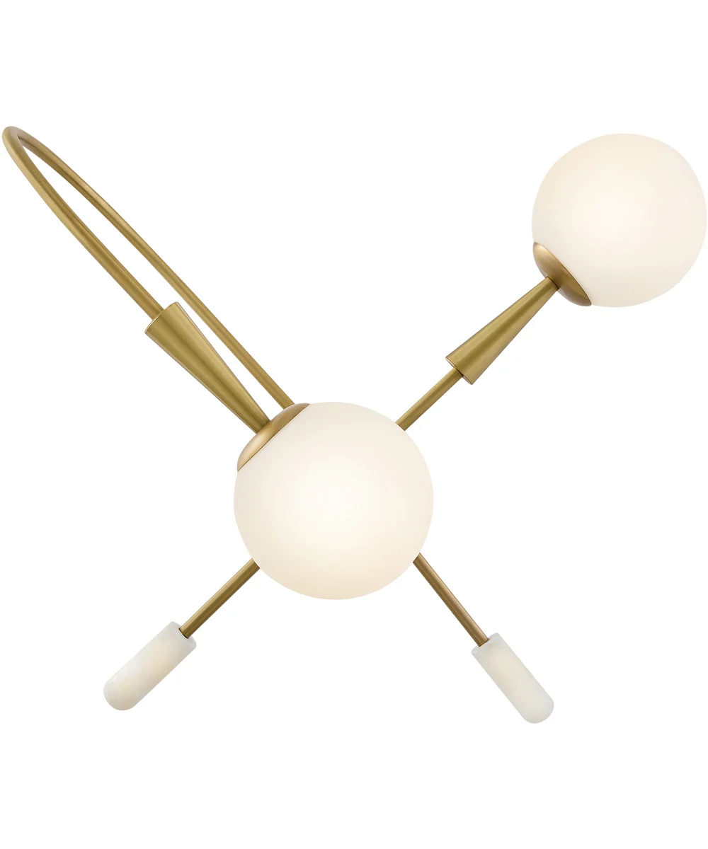 Maude 2-Light Medium Single Tier in Lacquered Brass - Image 10