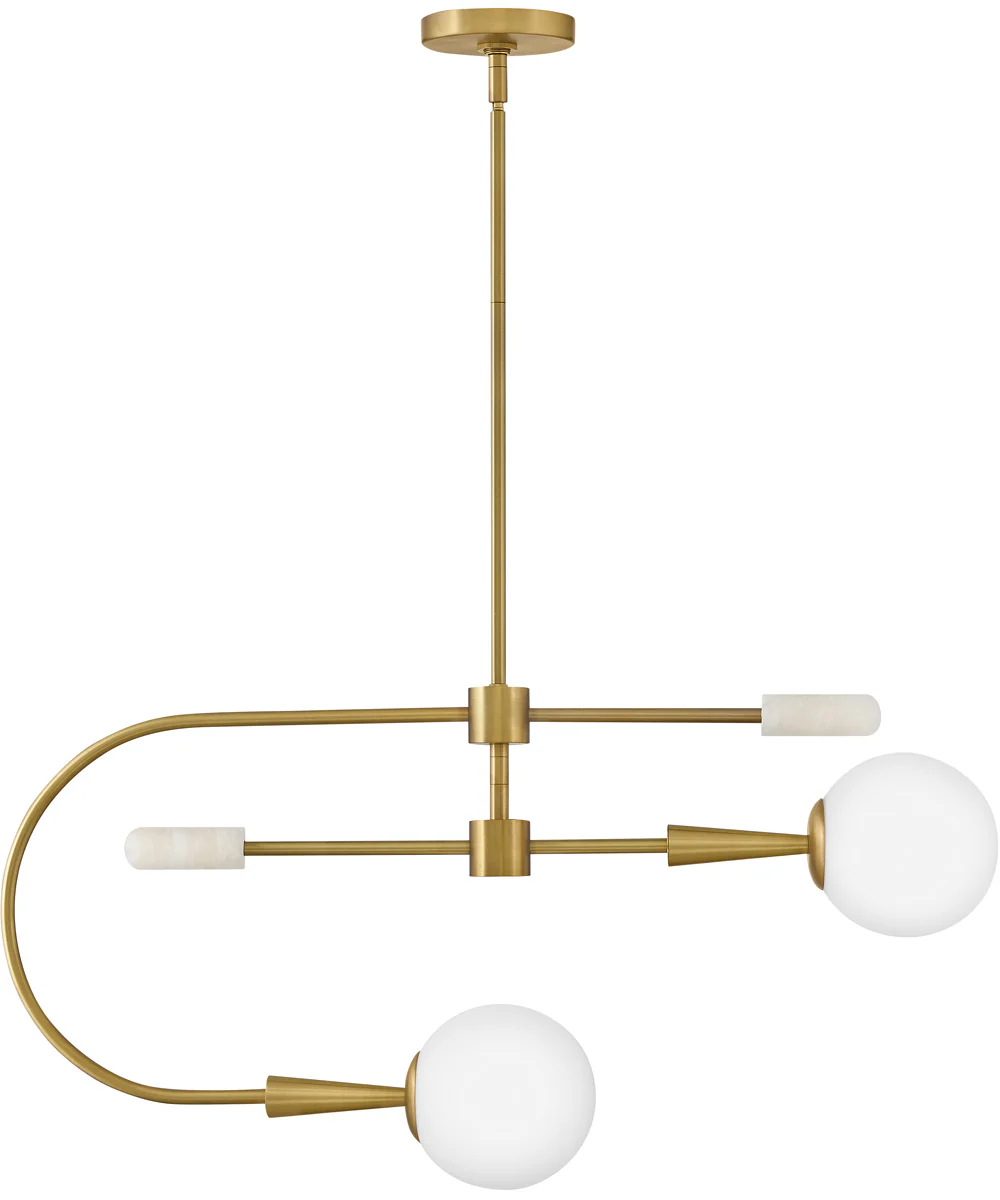 Maude 2-Light Medium Single Tier in Lacquered Brass - Image 2