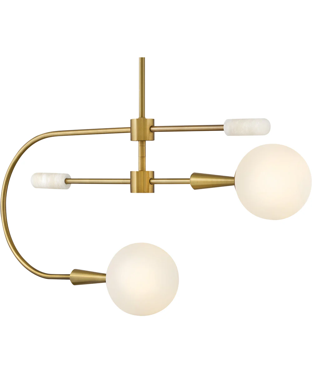 Maude 2-Light Medium Single Tier in Lacquered Brass - Image 5