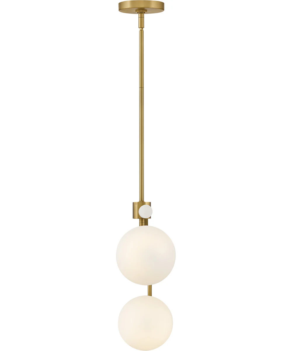 Maude 2-Light Medium Single Tier in Lacquered Brass - Image 6
