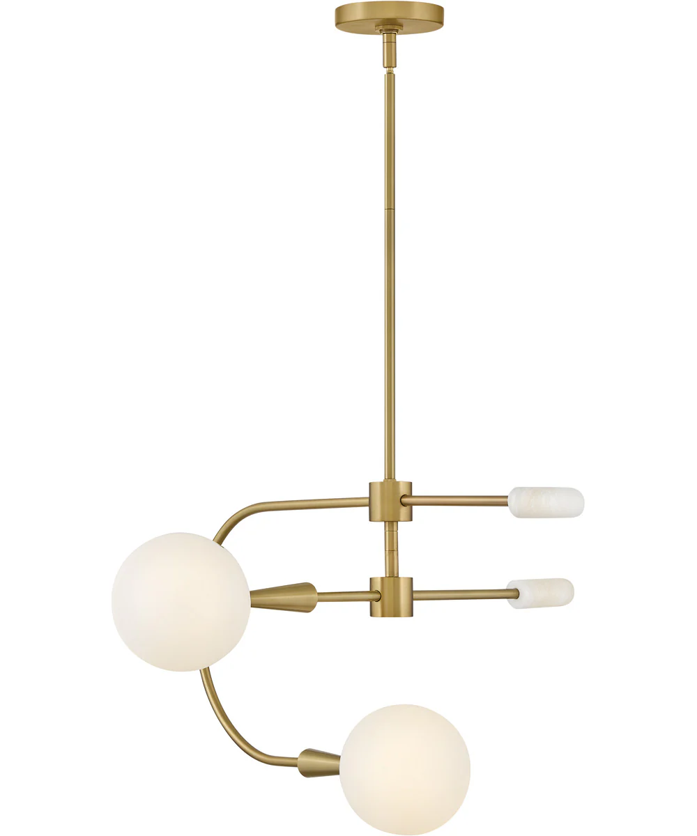 Maude 2-Light Medium Single Tier in Lacquered Brass - Image 7