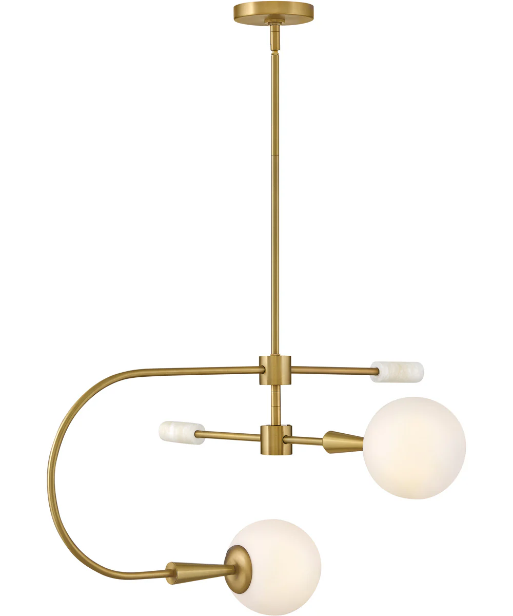 Maude 2-Light Medium Single Tier in Lacquered Brass - Image 8