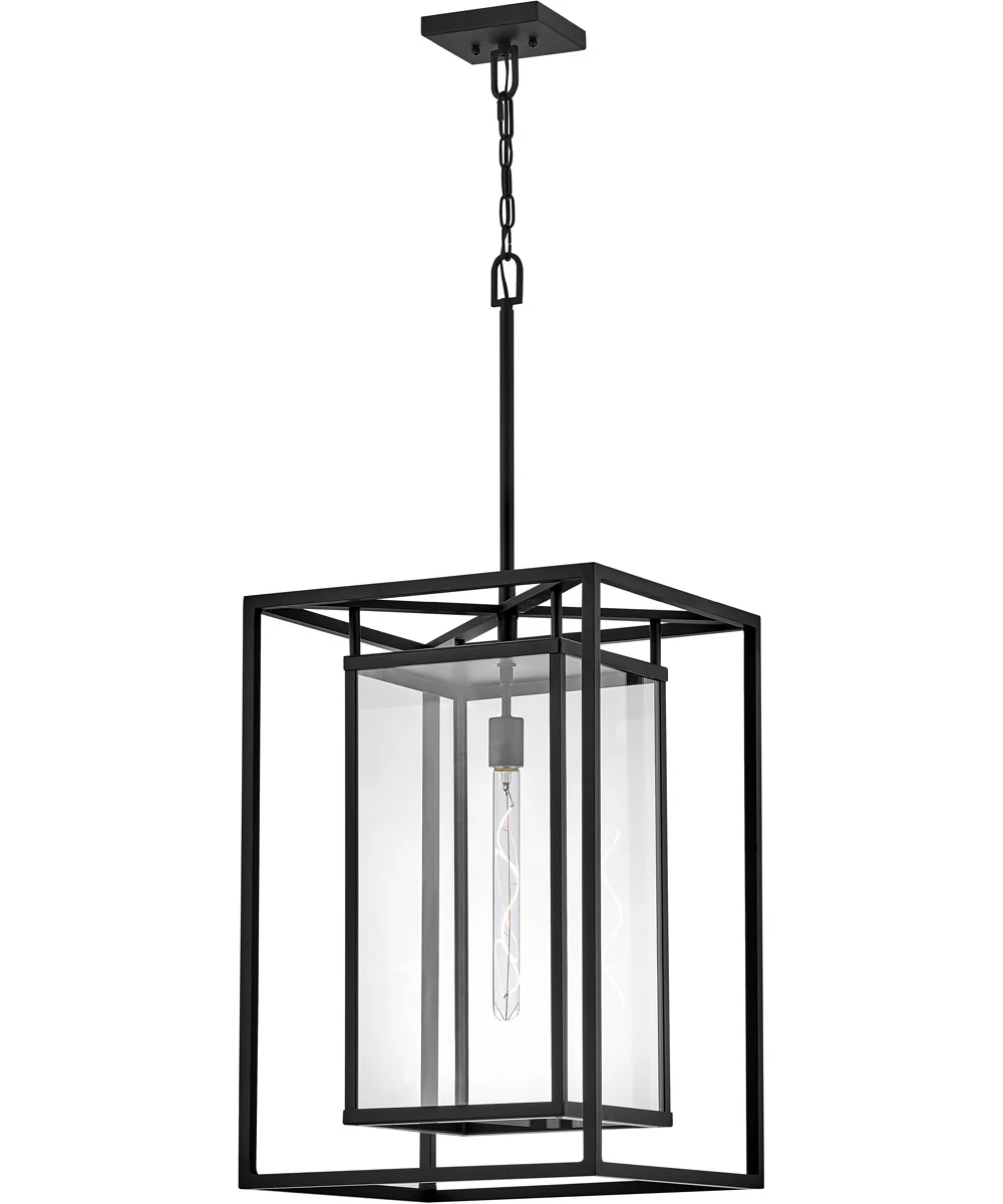 Max 1-Light Extra Large Hanging Lantern 12v in Black
