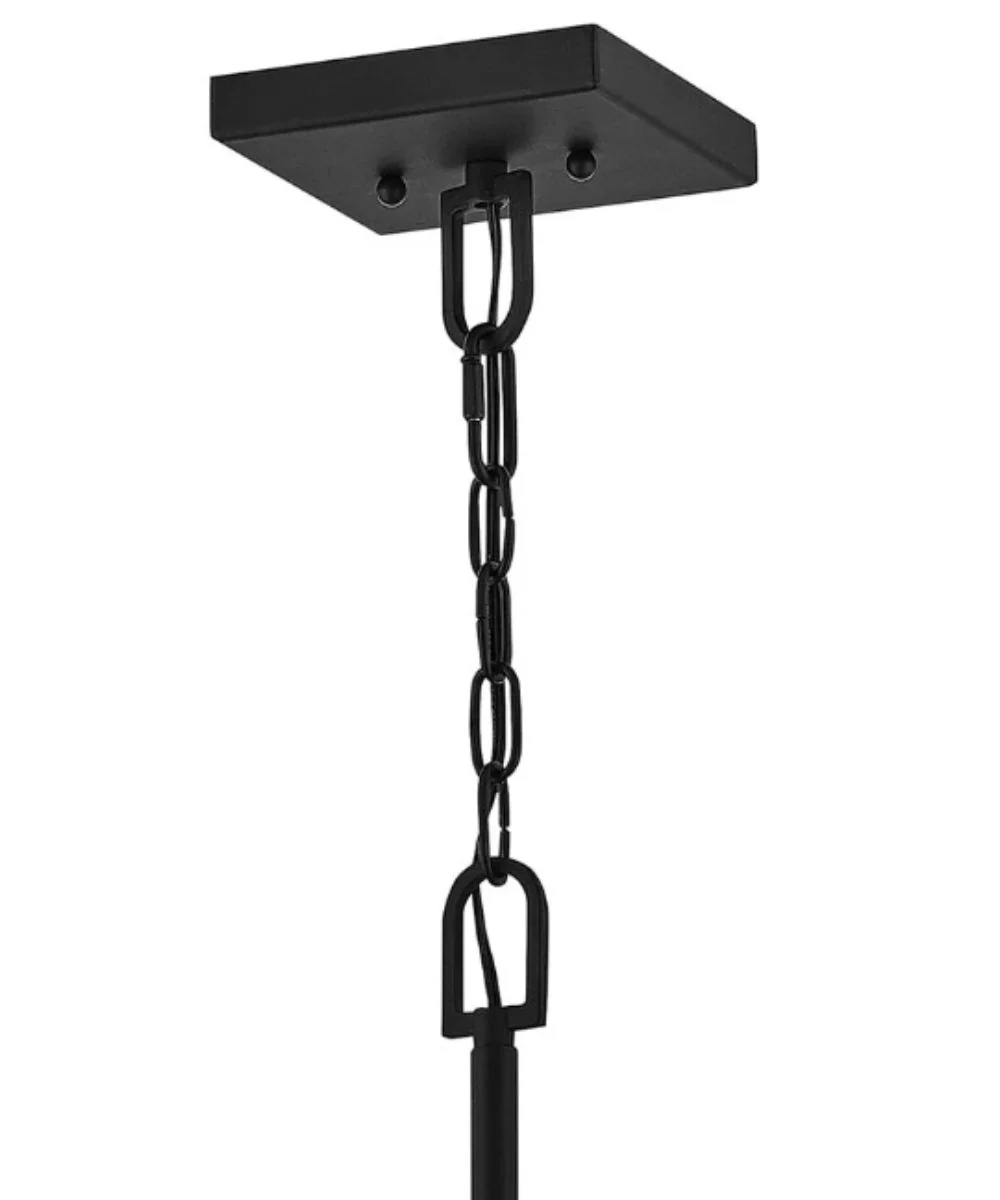 Max 1-Light Extra Large Hanging Lantern 12v in Black - Image 8