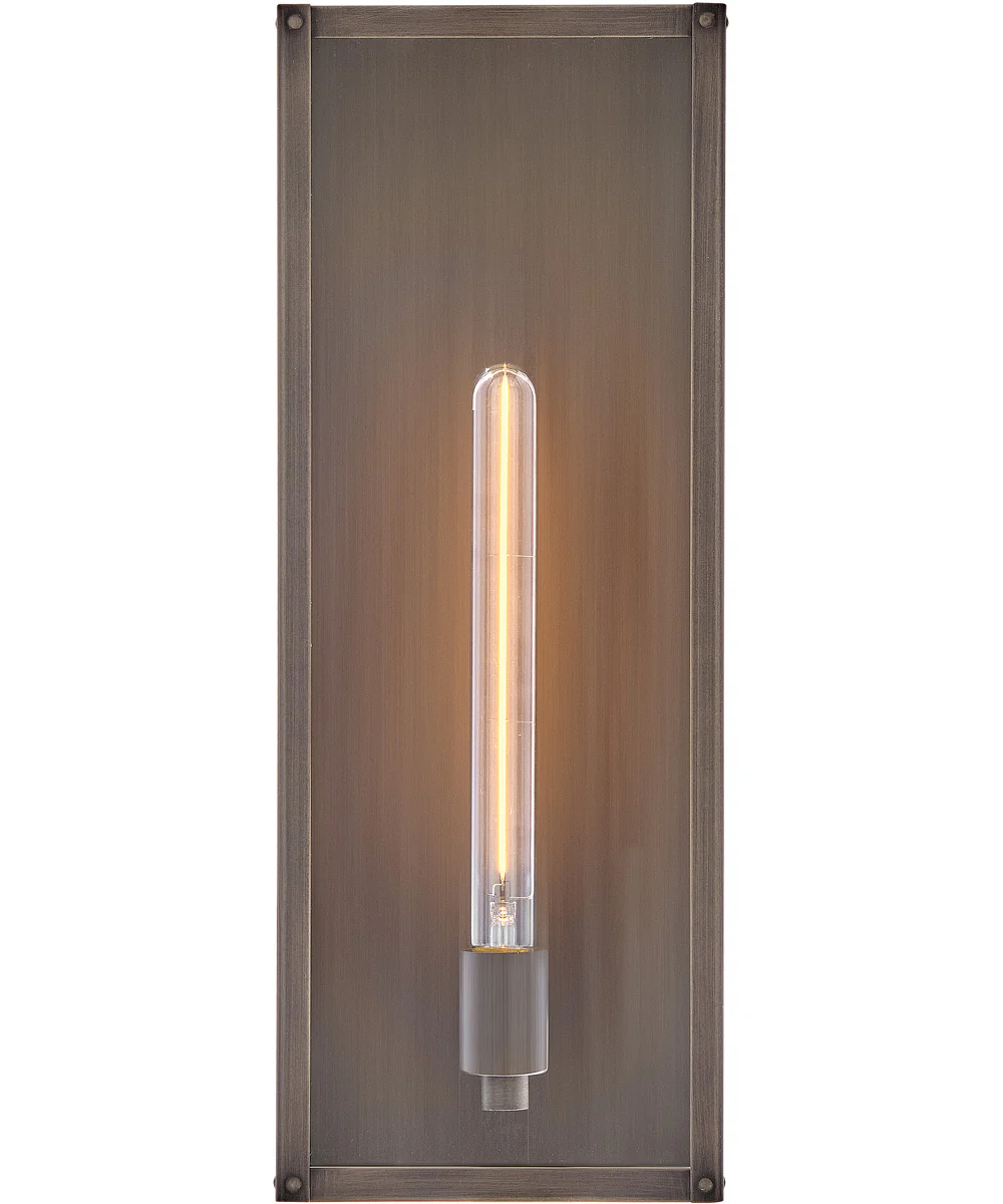 Max 1-Light Medium Wall Mount Lantern in Burnished Bronze - Image 4