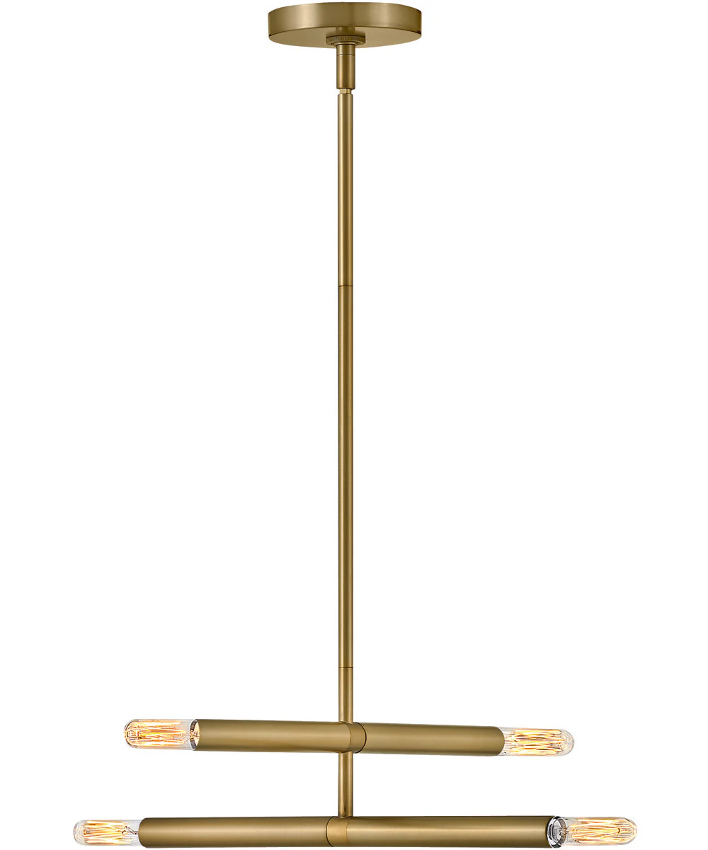 Millie 4-Light Medium Four Light Convertible Pendant in Lacquered Brass - Image 3
