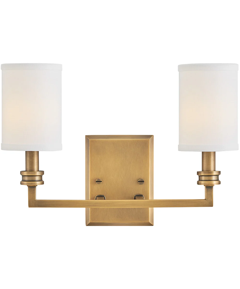 Moore 2-Light Medium Sconce in Heritage Brass - Image 2