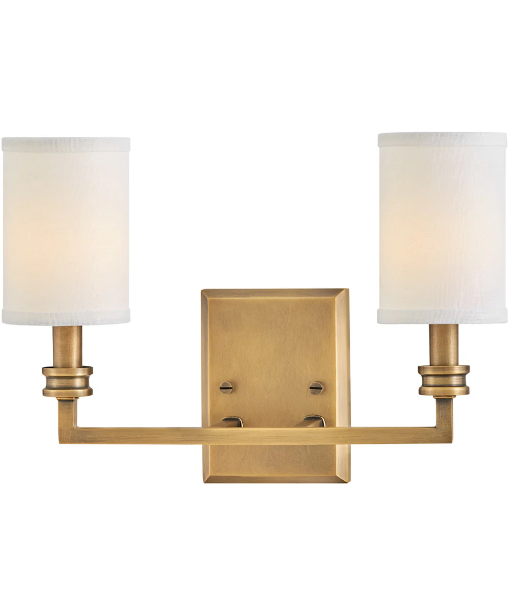 Moore 2-Light Medium Sconce in Heritage Brass - Image 3