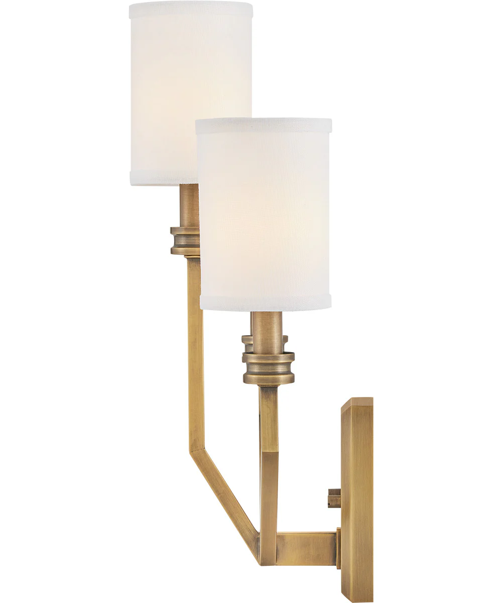 Moore 3-Light Medium Sconce in Heritage Brass - Image 2