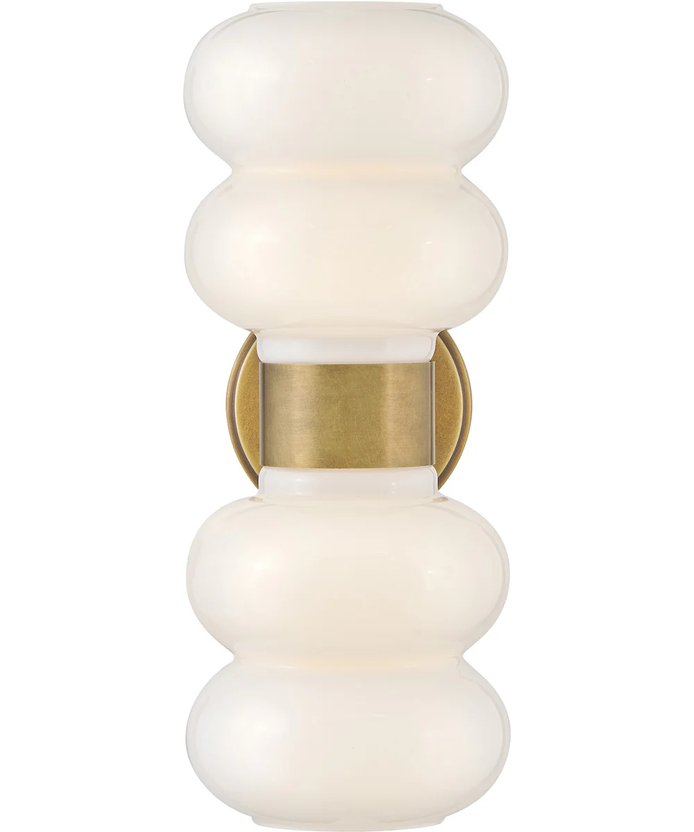Nadia 2-Light Medium Two Light Sconce in Lacquered Brass - Image 2