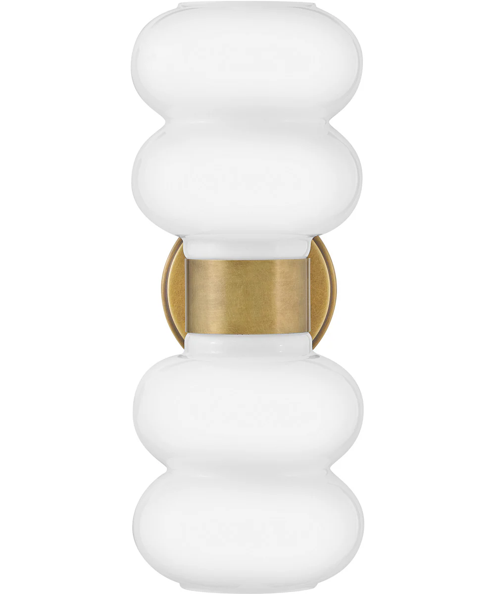 Nadia 2-Light Medium Two Light Sconce in Lacquered Brass - Image 3