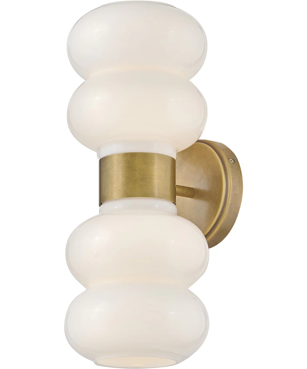 Nadia 2-Light Medium Two Light Sconce in Lacquered Brass - Image 7
