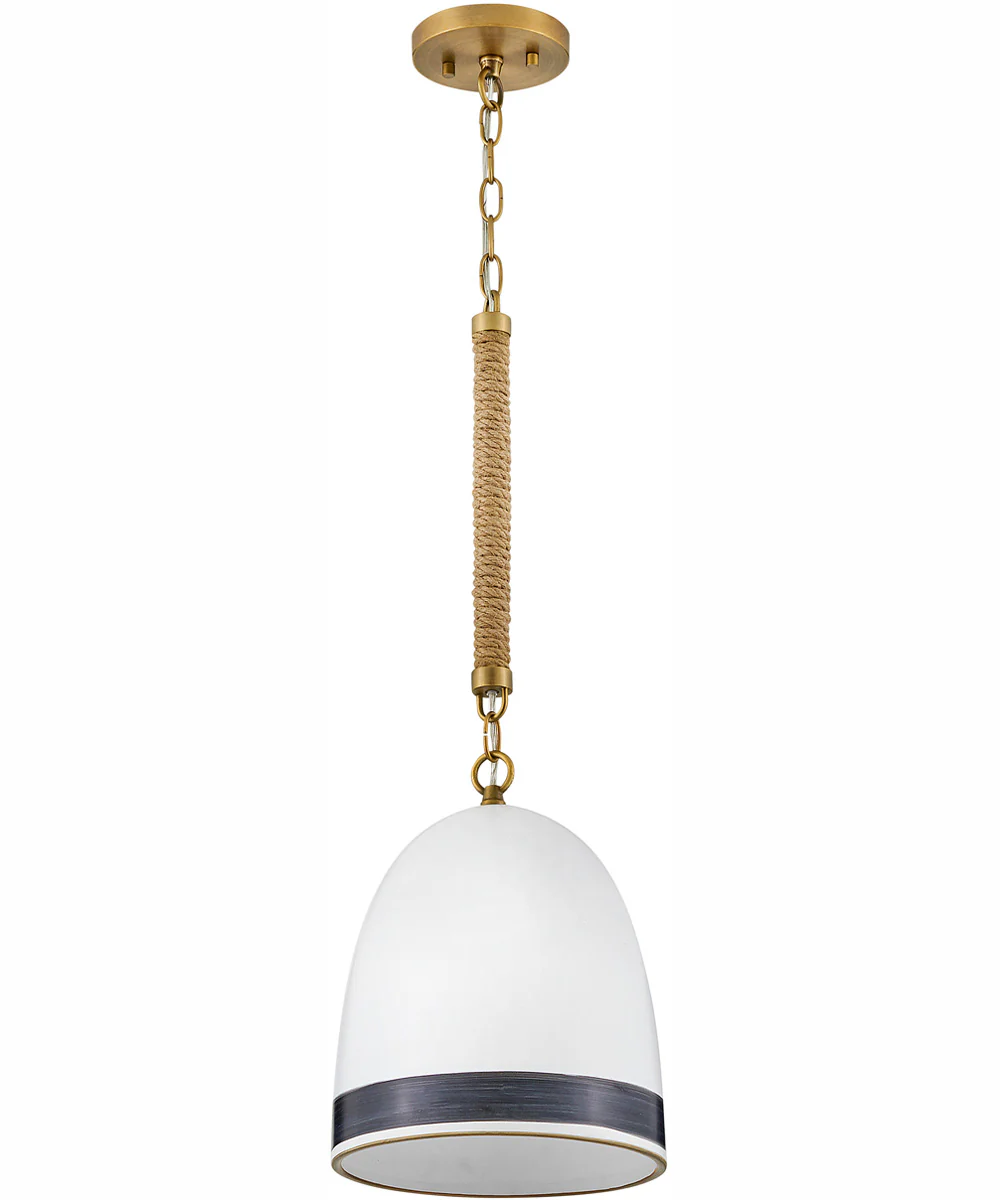 Nash 1-Light Small Pendant in Heritage Brass with Black accents - Image 5