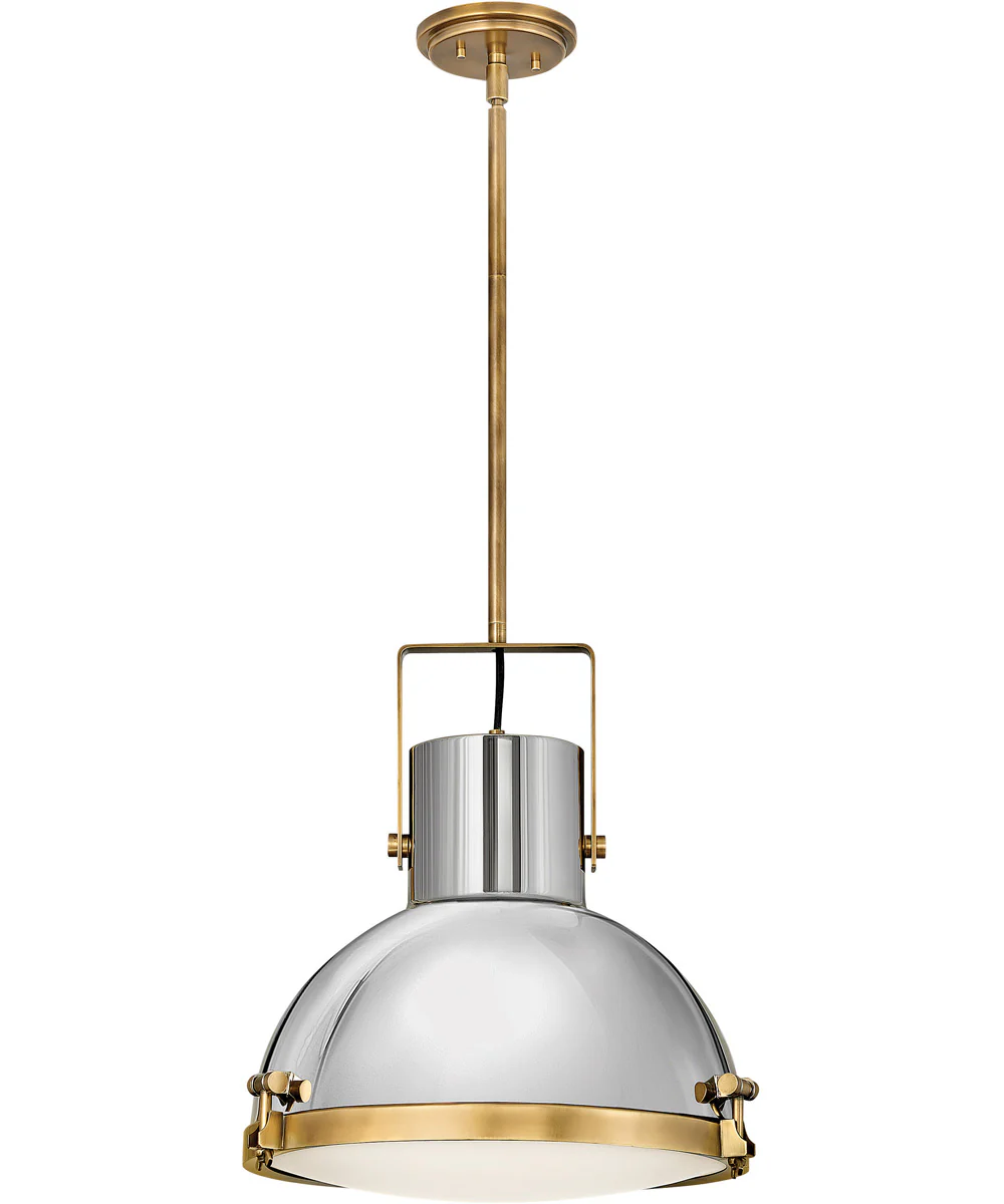 Nautique 1-Light Large Pendant in Heritage Brass