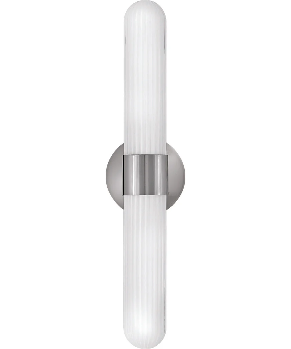 Nina 2-Light Large Two Light Sconce in Chrome - Image 2