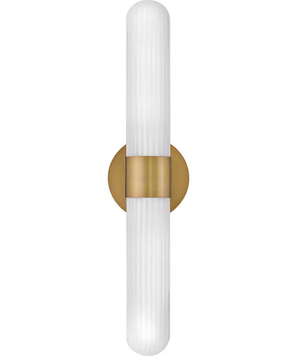 Nina 2-Light Large Two Light Sconce in Lacquered Brass - Image 2