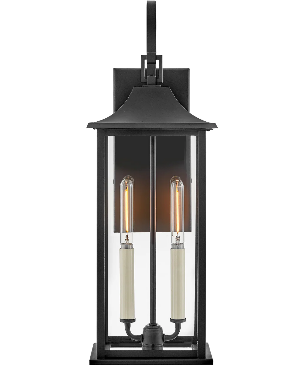 Nolan 2-Light Medium Wall Mount Lantern in Black - Image 4