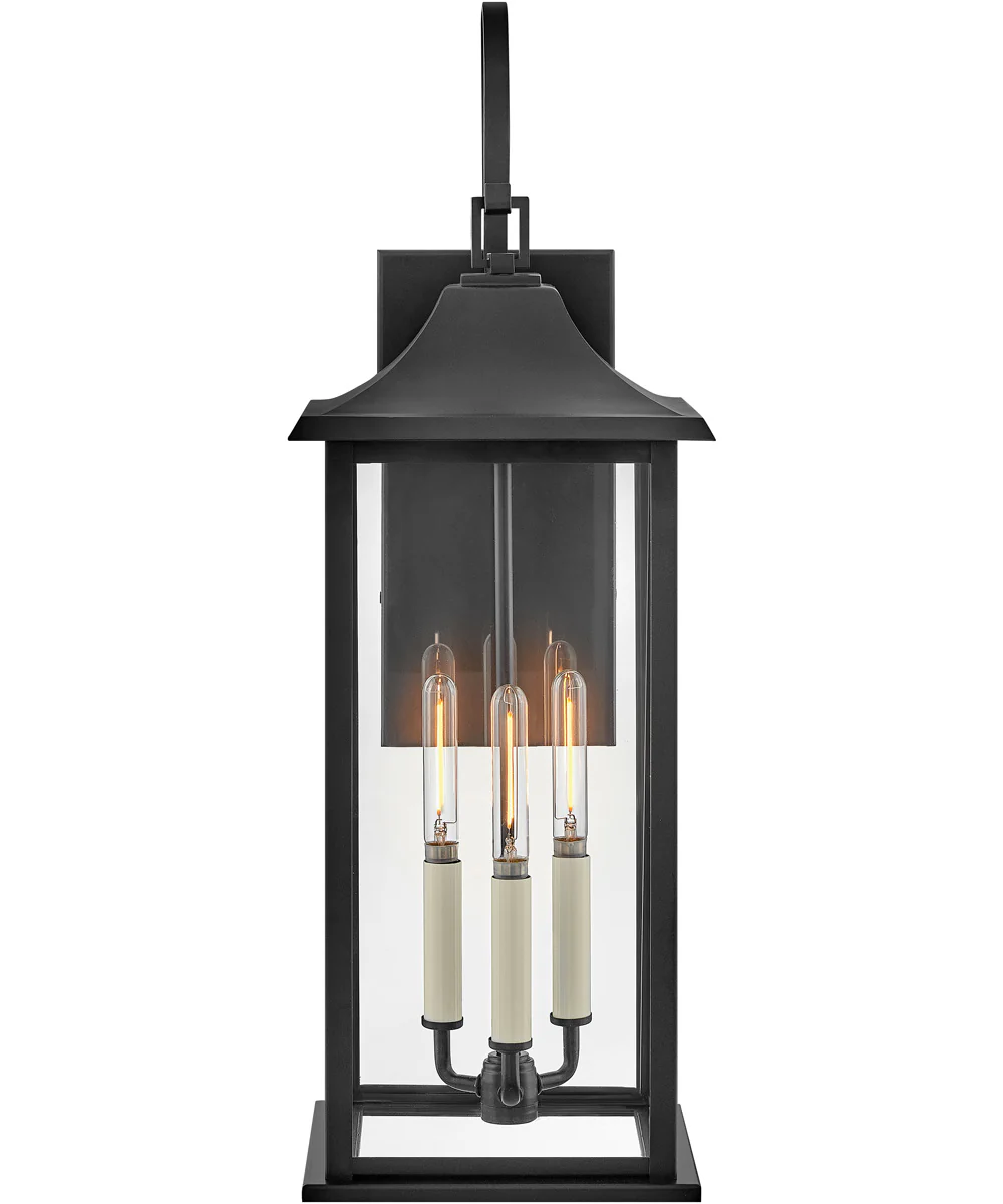 Nolan 3-Light Large Wall Mount Lantern in Black - Image 4