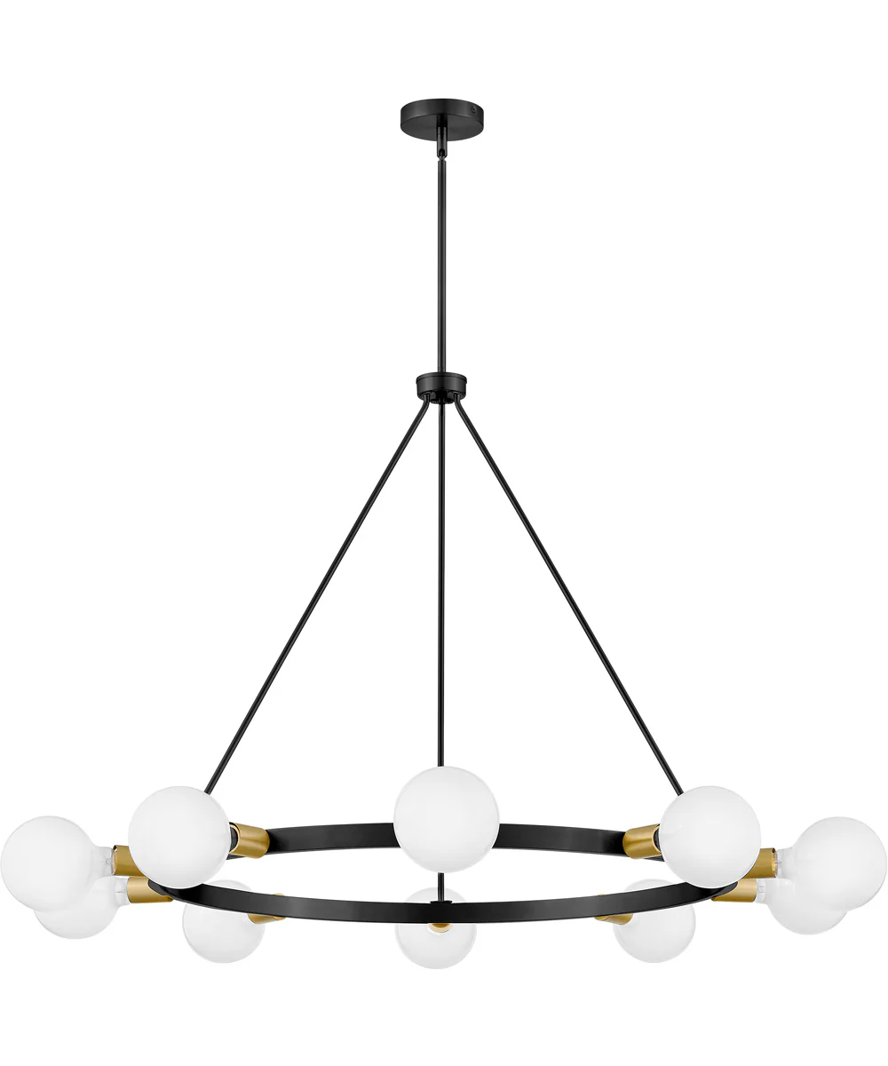 Orla 10-Light Large Single Tier Chandelier in Black - Image 2