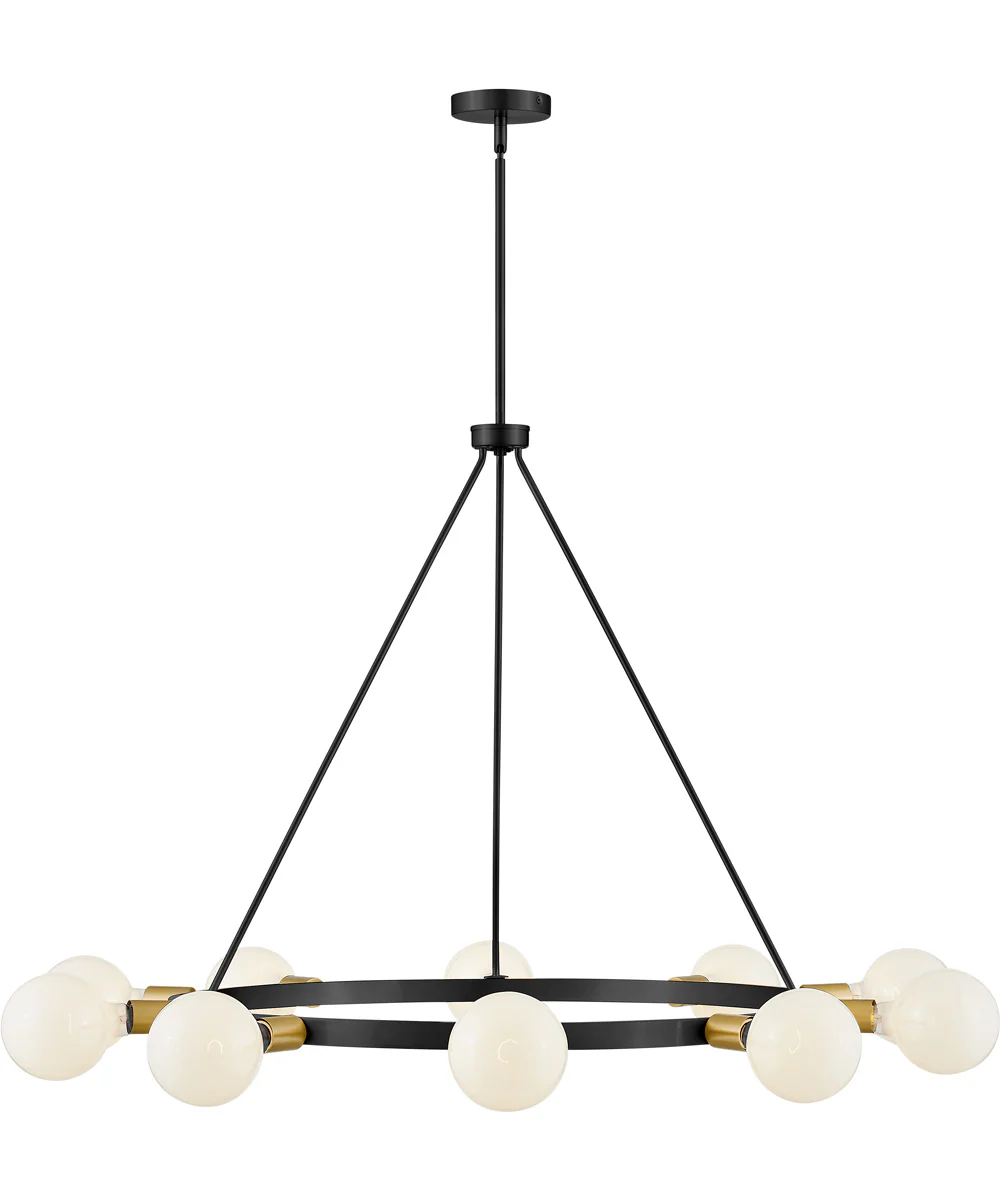 Orla 10-Light Large Single Tier Chandelier in Black - Image 4