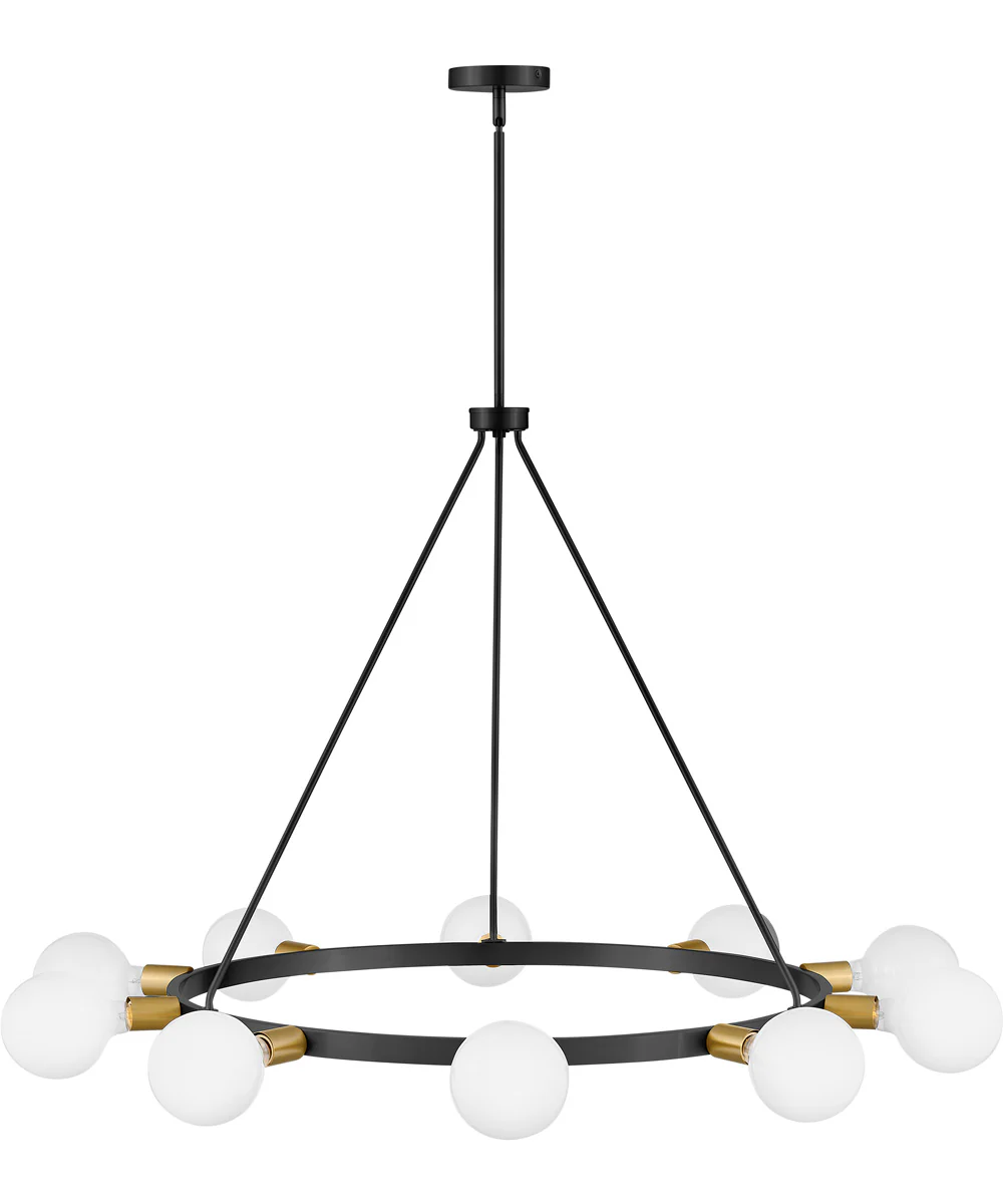 Orla 10-Light Large Single Tier Chandelier in Black - Image 5