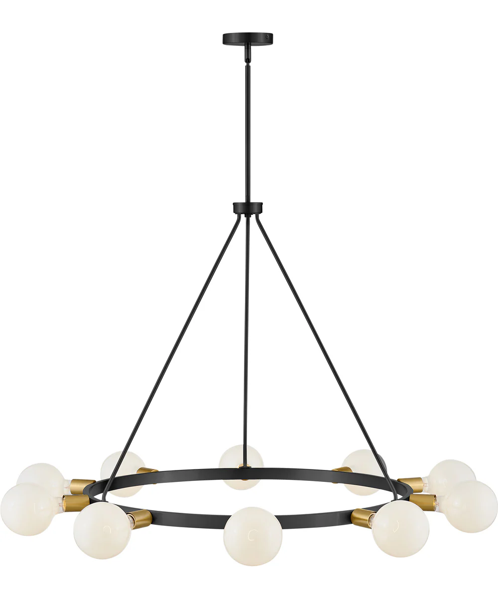 Orla 10-Light Large Single Tier Chandelier in Black - Image 6