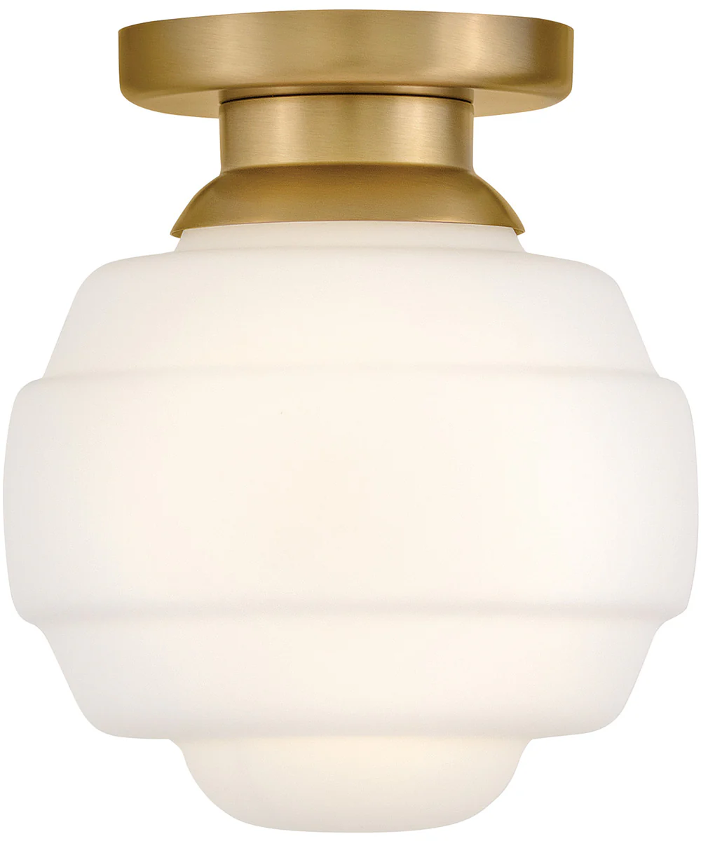 Penny 1-Light Extra Small Flush Mount in Lacquered Brass - Image 3