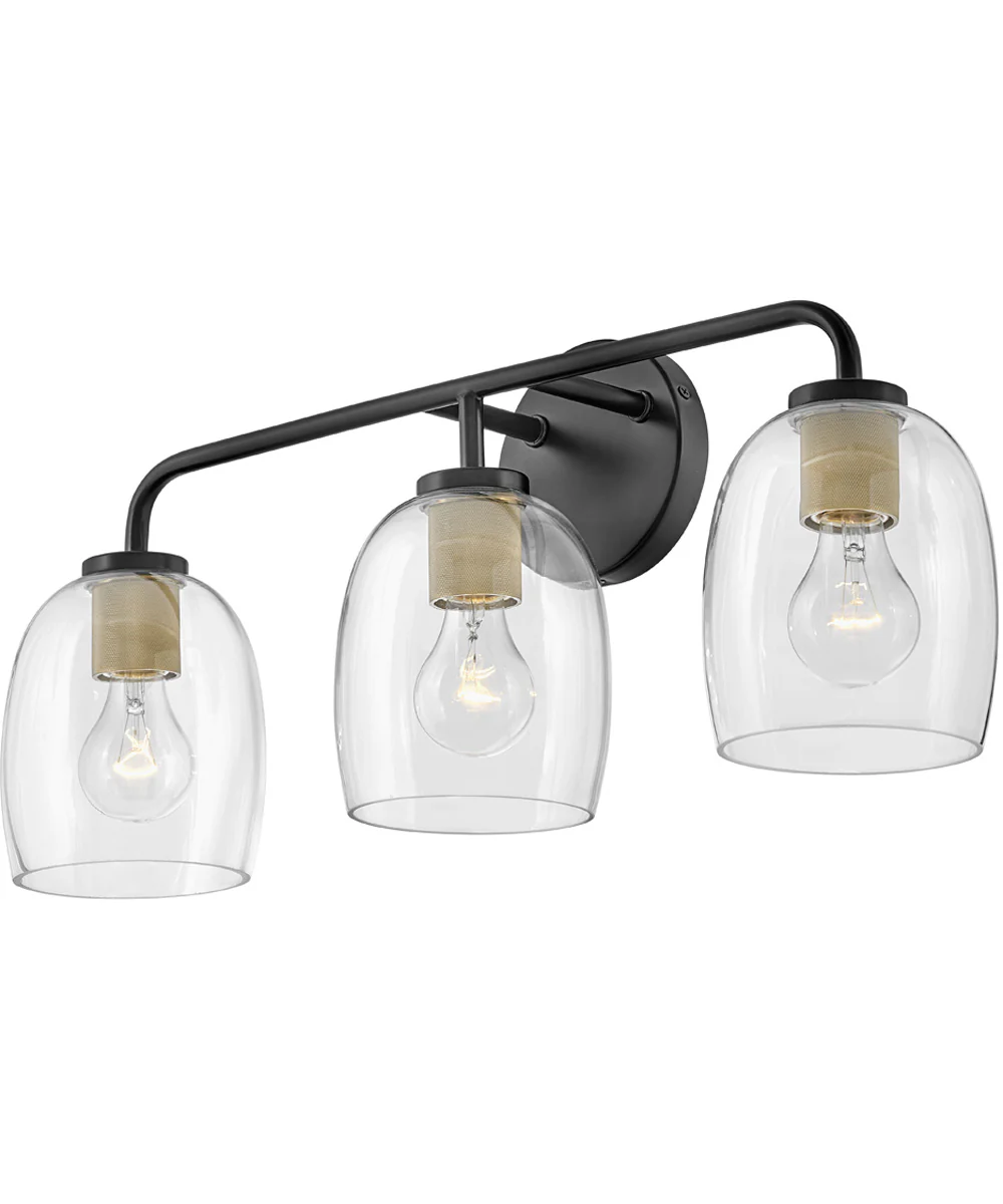 Percy 3-Light Medium Three Light Vanity in Black - Image 5