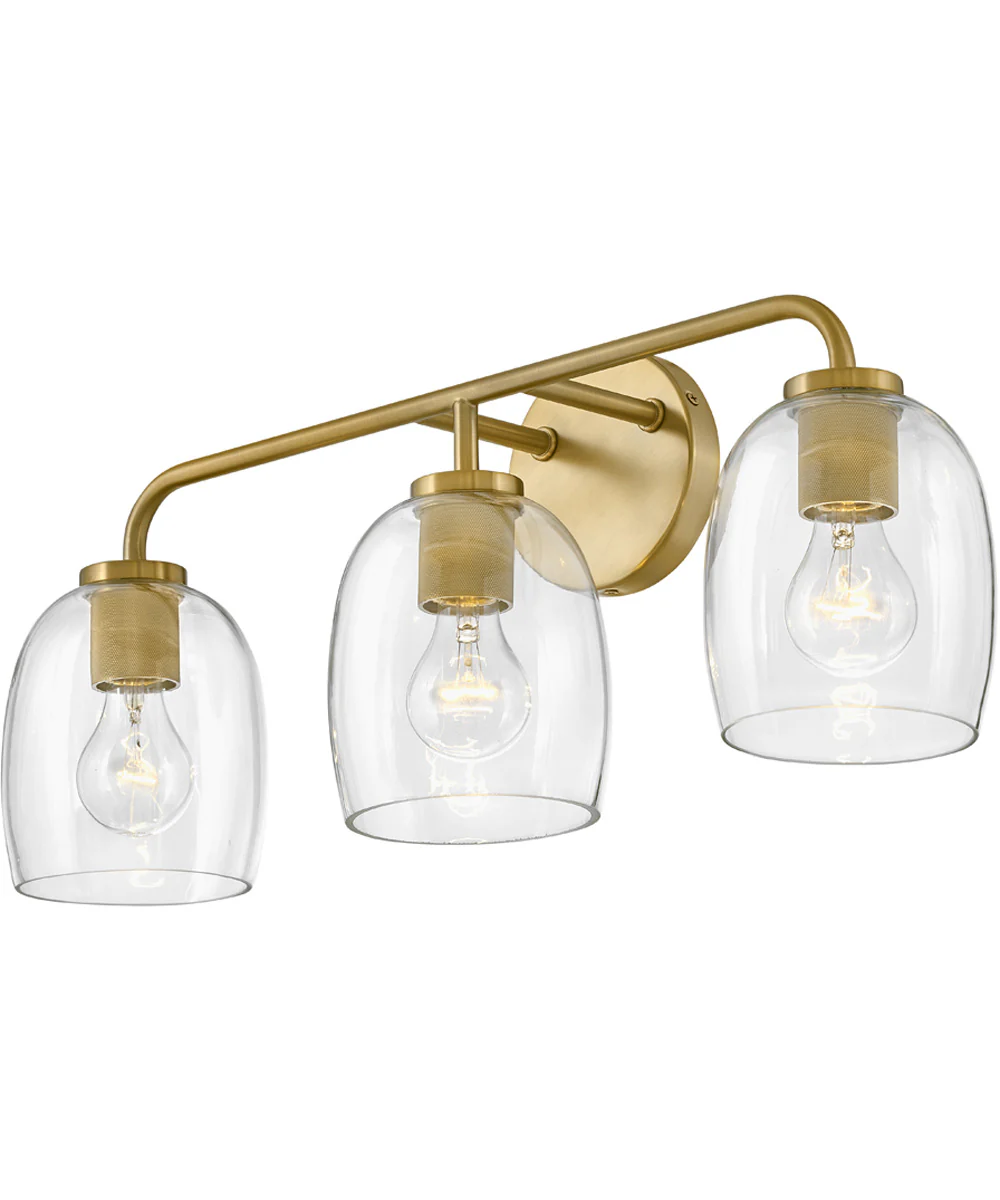 Percy 3-Light Medium Three Light Vanity in Lacquered Brass - Image 2