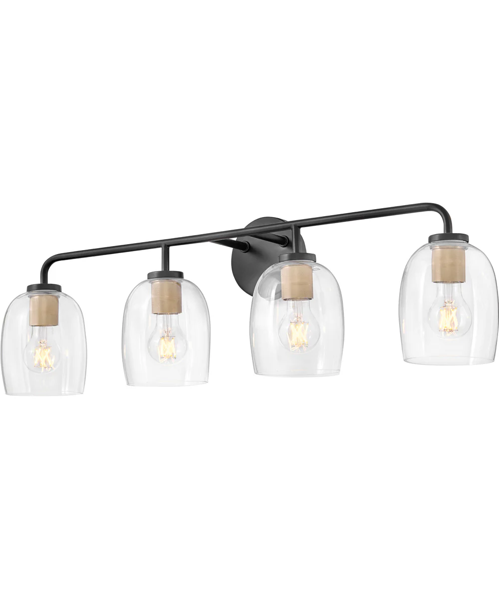 Percy 4-Light Large Four Light Vanity in Black - Image 4