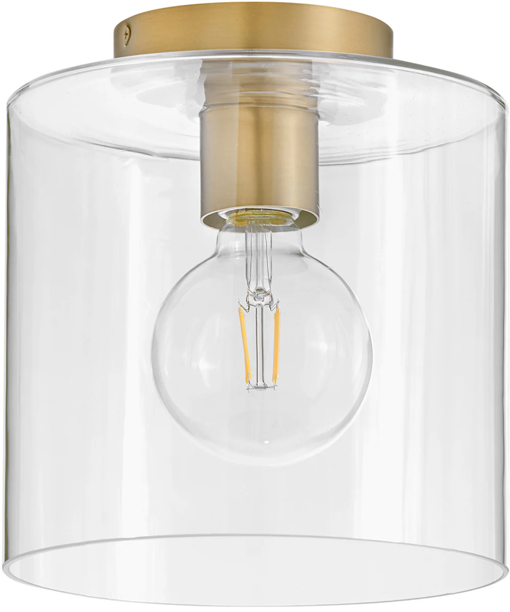 Pippa 1-Light Extra Small Flush Mount in Lacquered Brass - Image 2