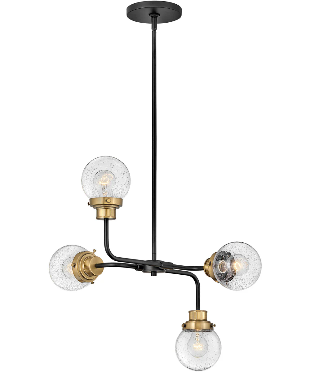 Poppy 4-Light Small Single Tier in Black