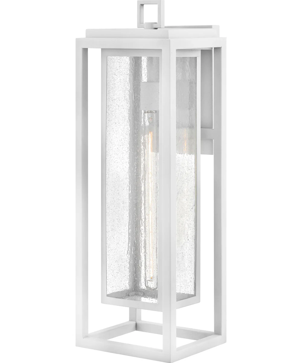 Republic Coastal Elements 1-Light Large Wall Mount Lantern in Textured White